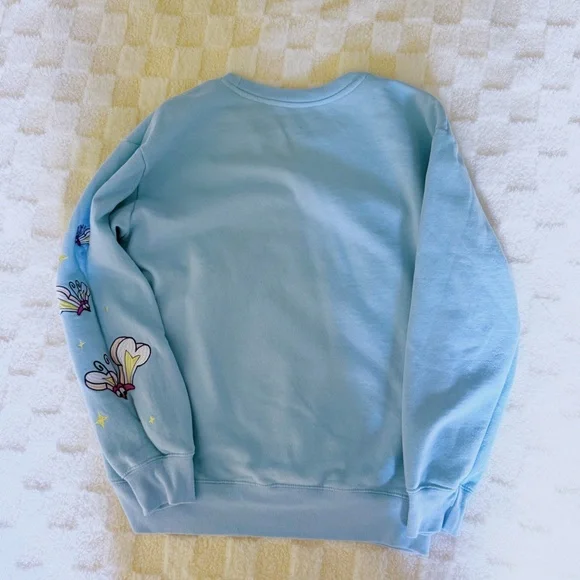 Disney Alice in Wonderland Graphic Sweatshirt Light Blue Size Large - Picture 3 of 3